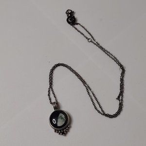 Very Cool 19 Inch Dark Moon Pendant Necklace